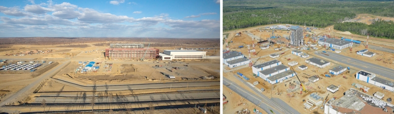  Строительство технологического и стартового комплексов космодрома Восточный (состояние на 3 июля 2015 года) 